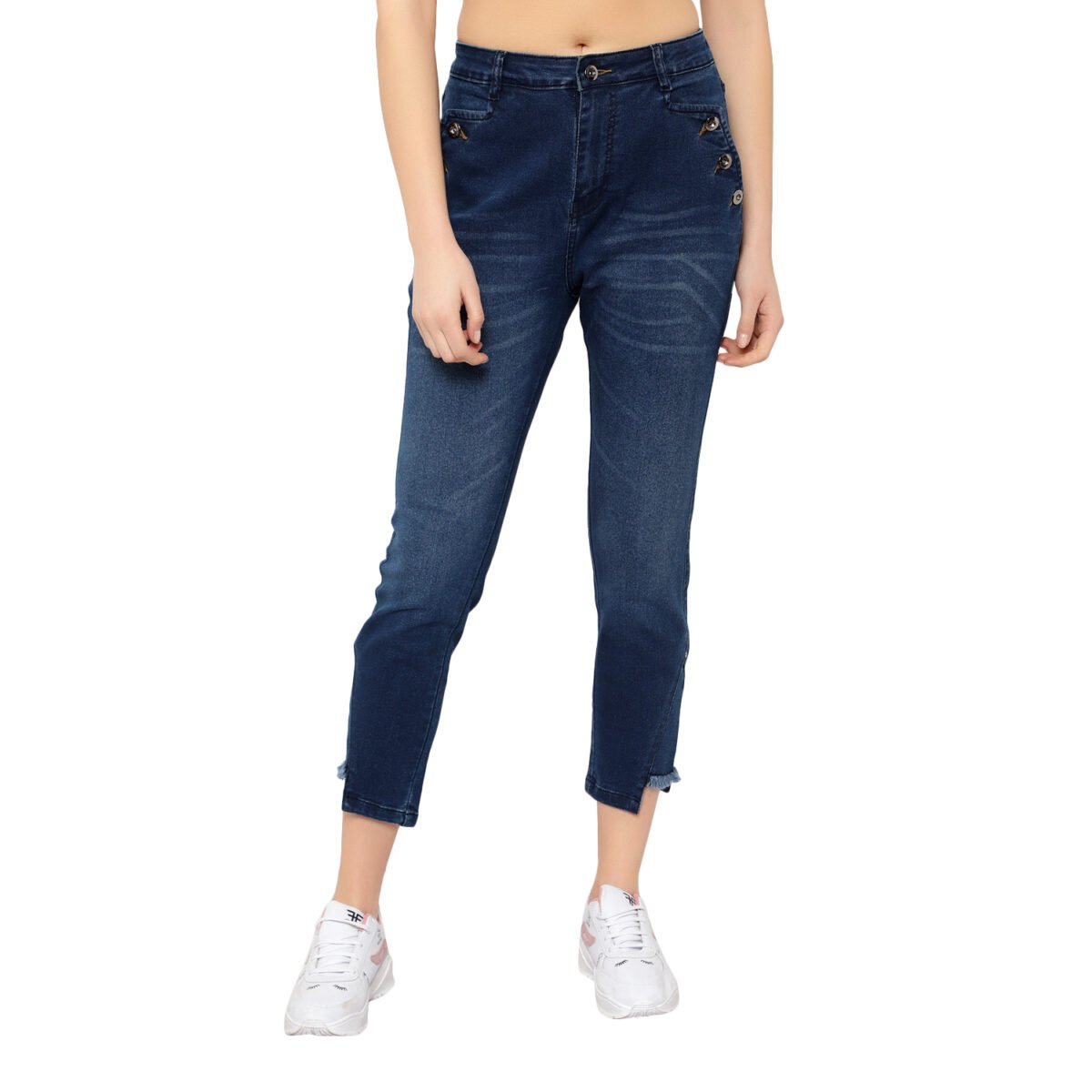 God’s Club Women Slim Fit High Rise Blue Stretchable Jeans - Image 2