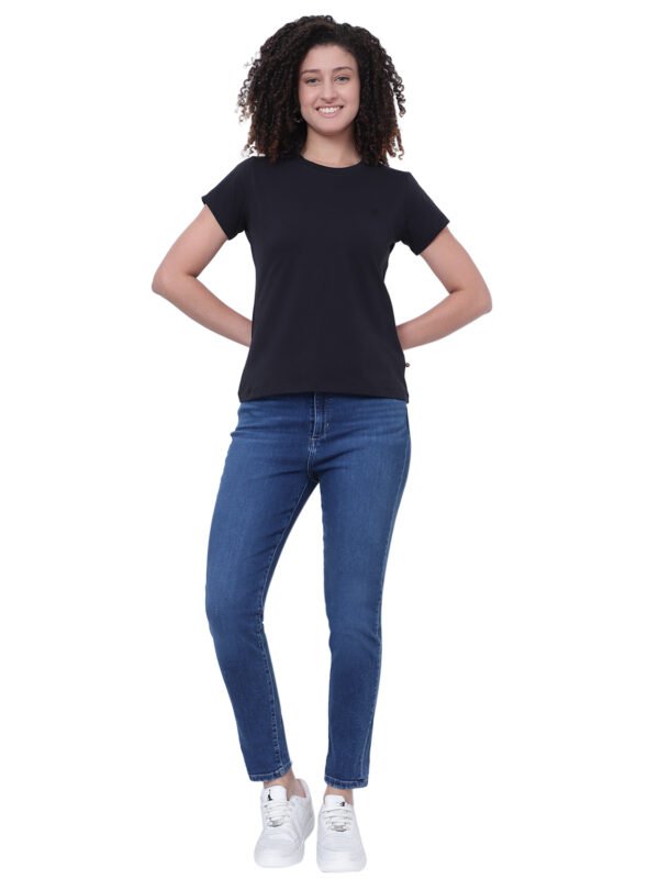 God’s Club Women Solid Black T-shirt