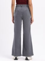 God’s Club Women Wide Leg High Rise Grey Stretchable Jeans - Image 4
