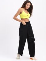 God’s Club Women Baggy Fit High Rise Black Stretchable Jeans