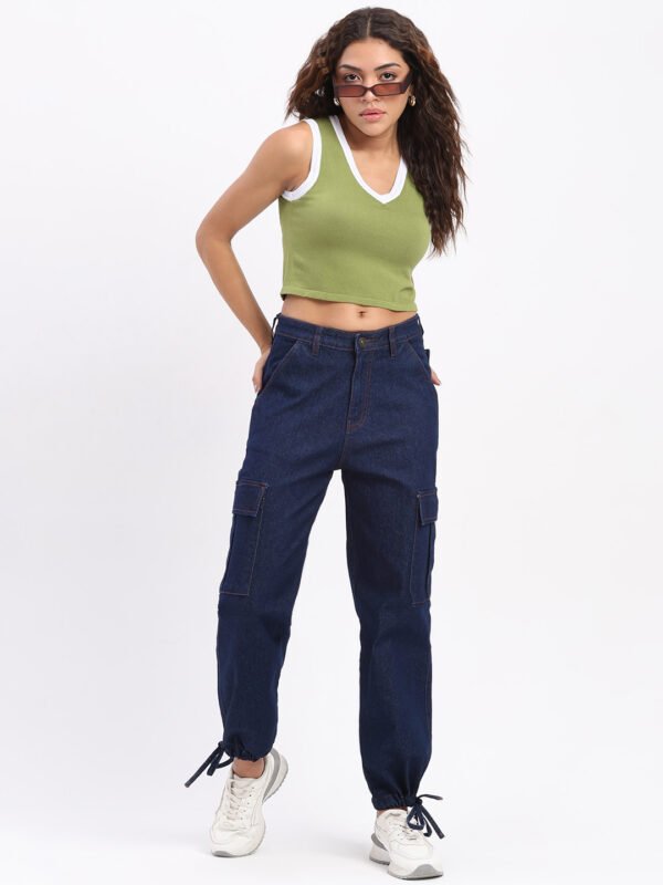 God’s Club Women Straight Fit High Rise Rinse Blue Stretchable Jeans