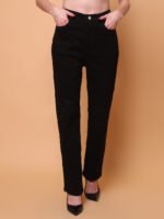 God’s Club Women Slim Straight Fit Z Black Stretchable Jeans - Image 2
