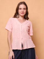 God’s Club Women Solid Pink Top - Image 2