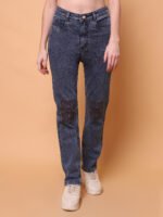 God’s Club Women Slim Straight Fit Acid Medium Blue Stretchable Jeans - Image 2
