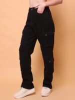 God’s Club Women Cargo Straight Fit Z Black Stretchable Jeans - Image 3