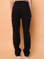God’s Club Women Cargo Straight Fit Z Black Stretchable Jeans - Image 4