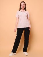 God’s Club Women Cargo Straight Fit Z Black Stretchable Jeans