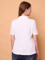 God’s Club Women Regular Fit Solid White T-shirt - Image 4