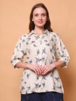 God’s Club Women Solid Off White Top - Image 2