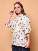 God’s Club Women Solid Off White Top - Image 3