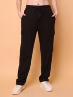 God’s Club Women Cargo Fit High Rise Black Trousers Pants - Image 2