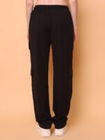 God’s Club Women Cargo Fit High Rise Black Trousers Pants - Image 4