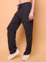 God’s Club Women Cargo Fit High Rise Grey Trousers Pants - Image 3