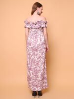 God’s Club Women Lilac Off Shoulder Printed Dress - Image 4