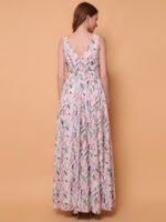 God’s Club Women Orange and Green Feather Printed Dress - Image 4