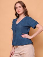 God’s Club Women Solid Teal Top - Image 3