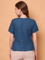 God’s Club Women Solid Teal Top - Image 4