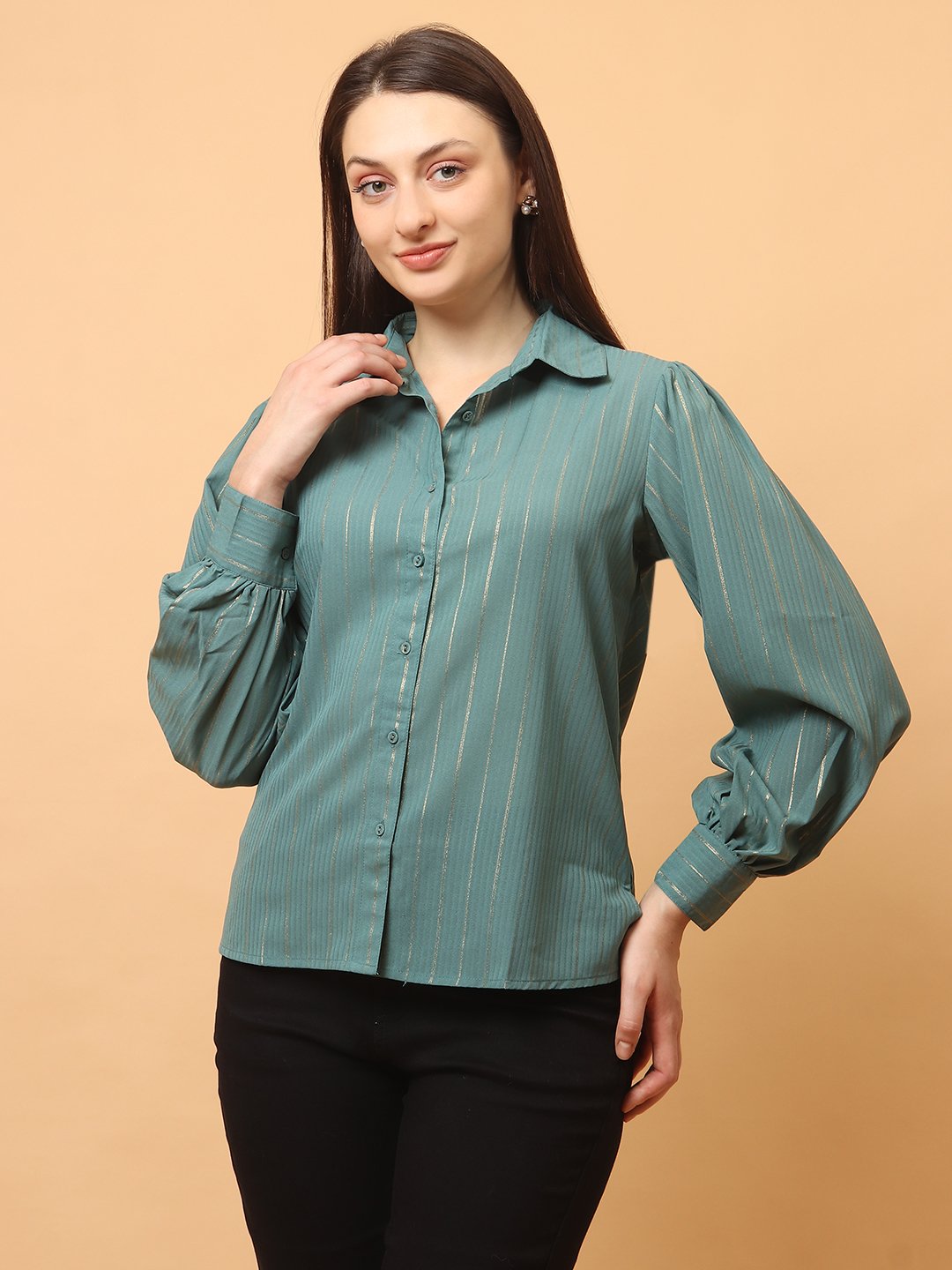 IMG_7007 God’s Club Women Green Shirt - Image 1