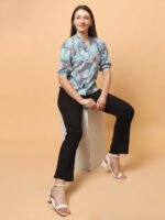 God’s Club Women Blue Print Top