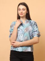 God’s Club Women Blue Print Top - Image 2