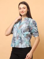 God’s Club Women Blue Print Top - Image 3