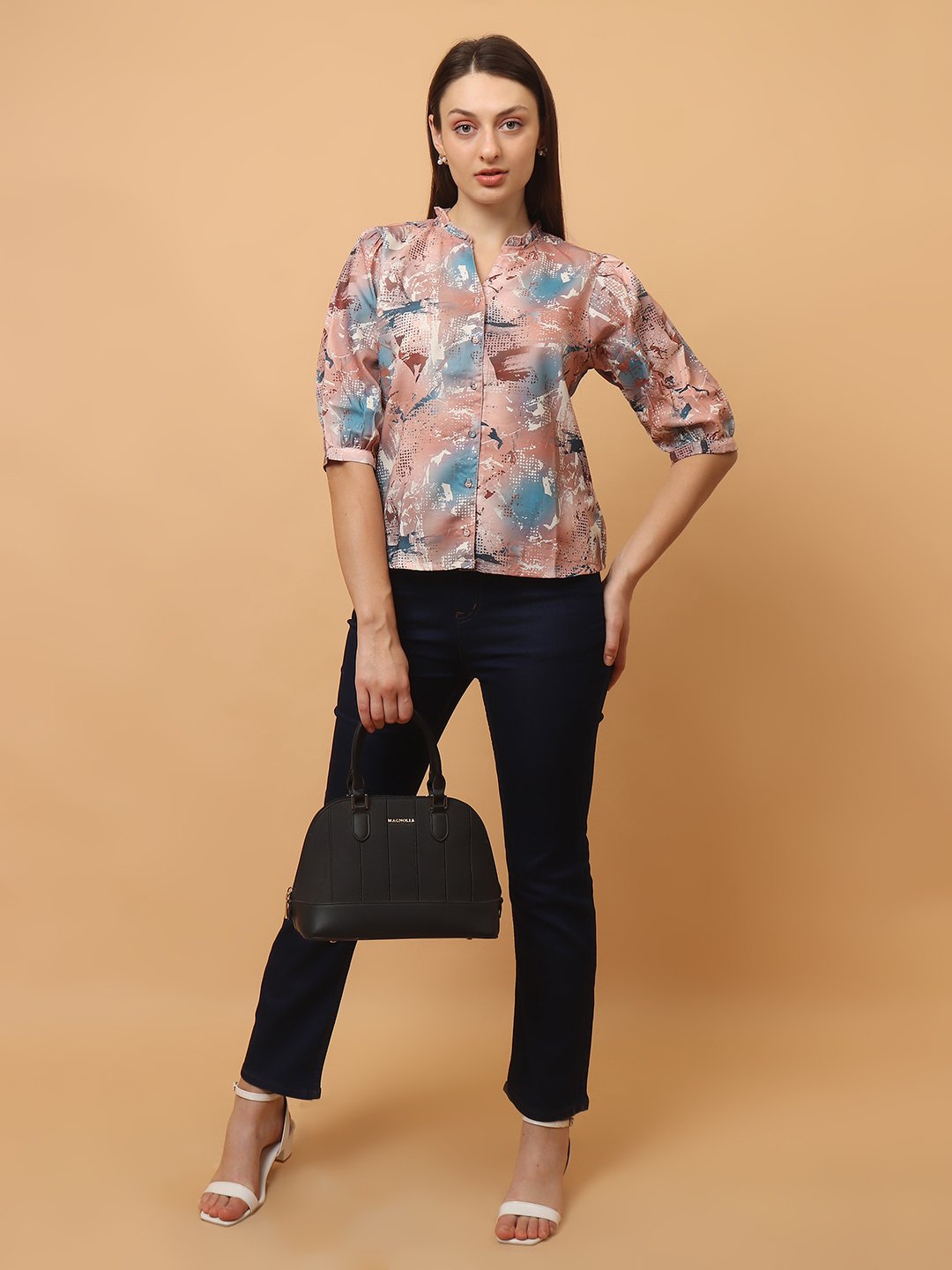 IMG_7158 God’s Club Women Rust Print Top - Image 1