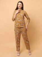 God’s Club Women Solid Yellow Co-Ord Set