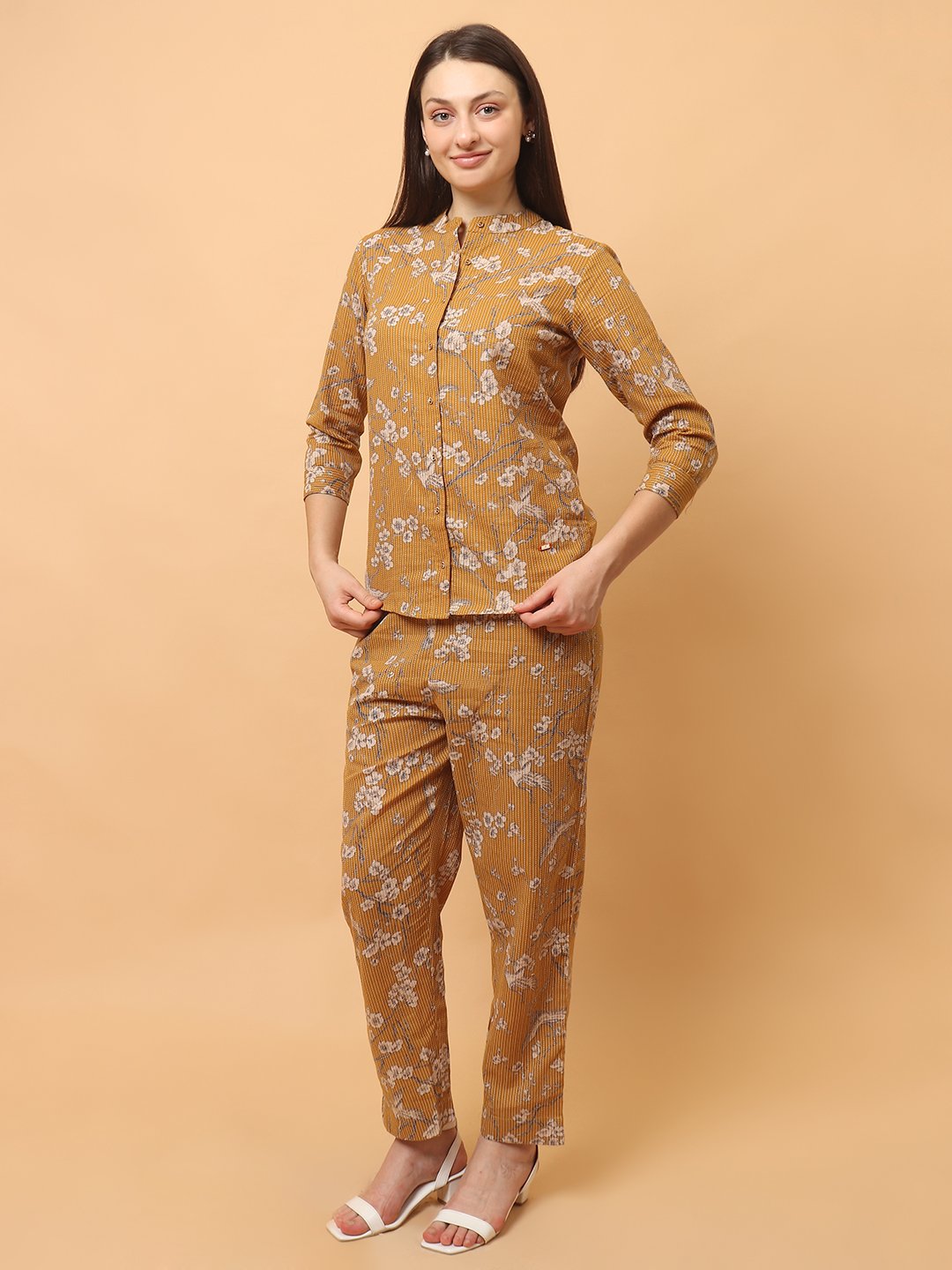 IMG_7464 God’s Club Women Solid Yellow Co-Ord Set - Image 2