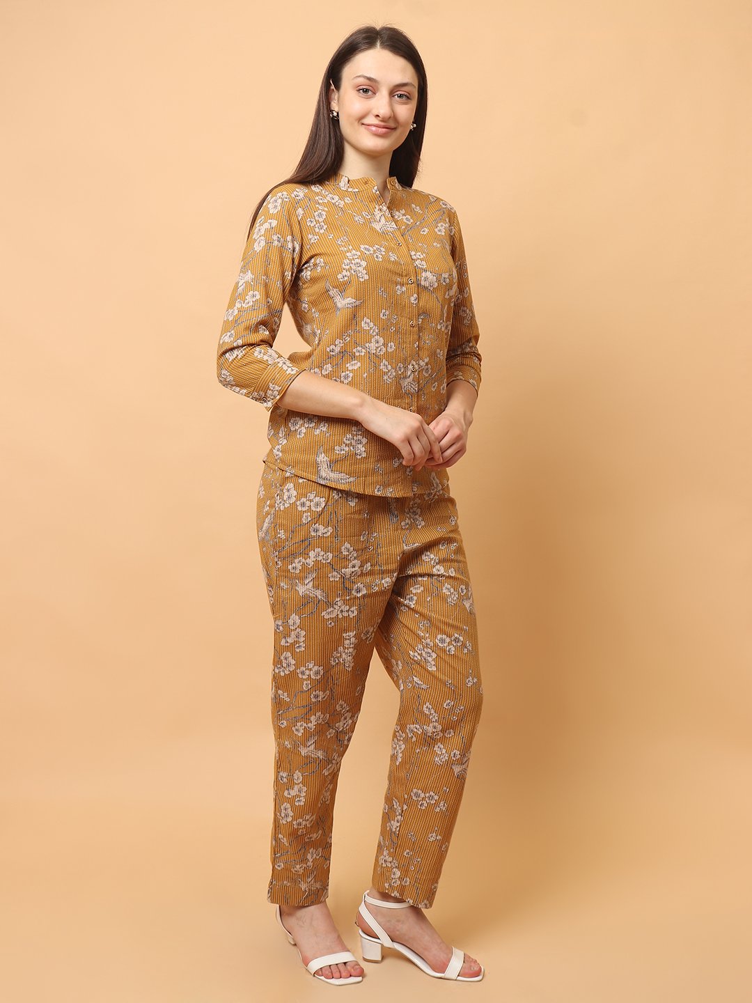 IMG_7466 God’s Club Women Solid Yellow Co-Ord Set - Image 3