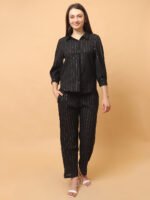 God’s Club Women Solid Black Co-Ord Set
