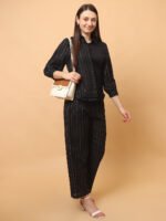 God’s Club Women Solid Black Co-Ord Set - Image 2