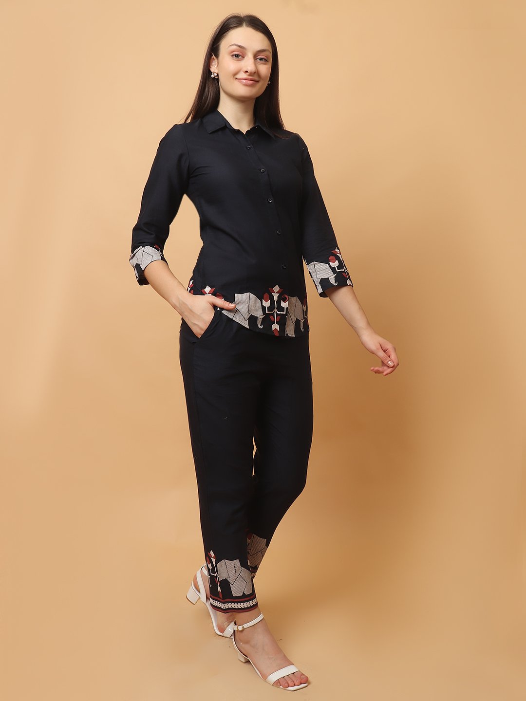 IMG_7585 God’s Club Women Solid Navy Co-Ord Set - Image 1