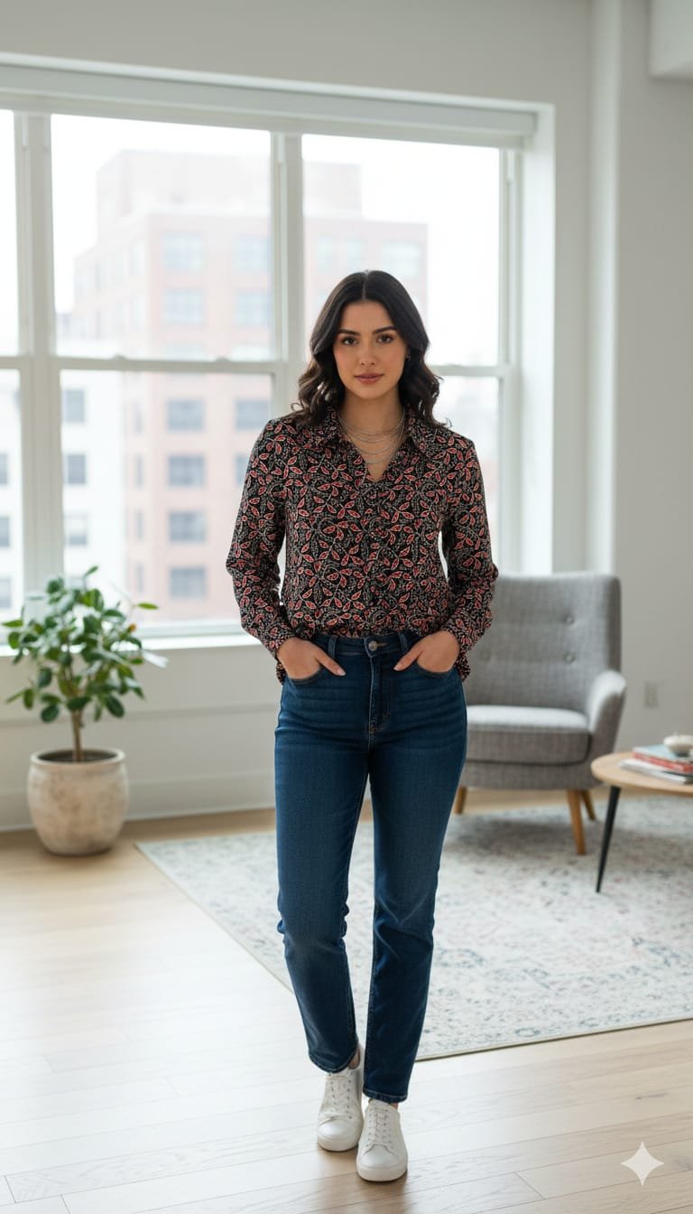 DM-GC-SHT-01-BLACK God’s Club Women Solid Black Shirt - Image 1