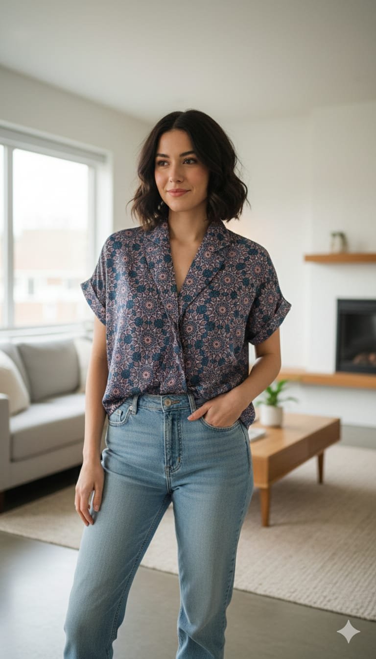 GC-DH-WTOP-008-MLT God’s Club Women Multi Printed Top - Image 1