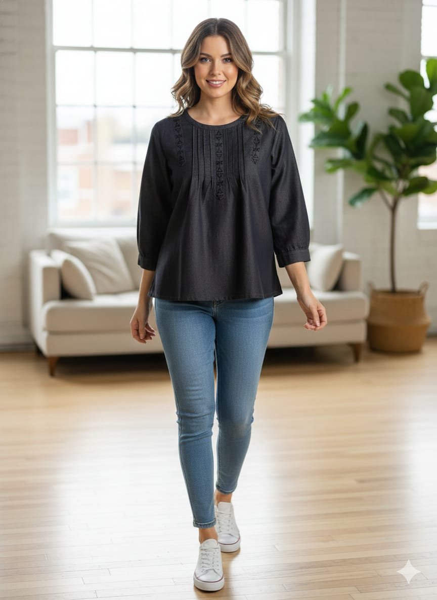 GCED002 God’s Club Women Solid Grey Top - Image 1