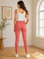 God’s Club Women Slim Fit Fit High Rise Orange Stretchable Jeans - Image 2
