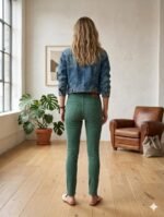 God’s Club Women Slim Fit Fit High Rise Faded Green Stretchable Jeans - Image 2